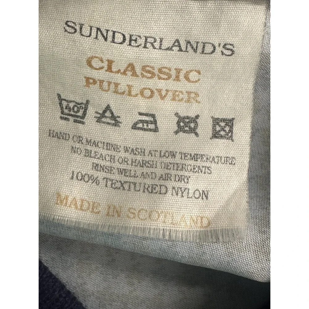Sunderland of Scotland Pullover Mens Large Houndstooth V Neck Golf Windshirt